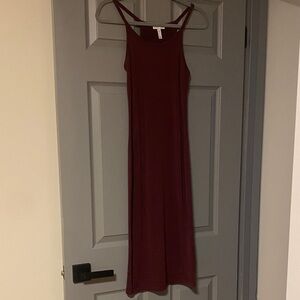 Leith Burgundy Soft Midi Dress Size XS